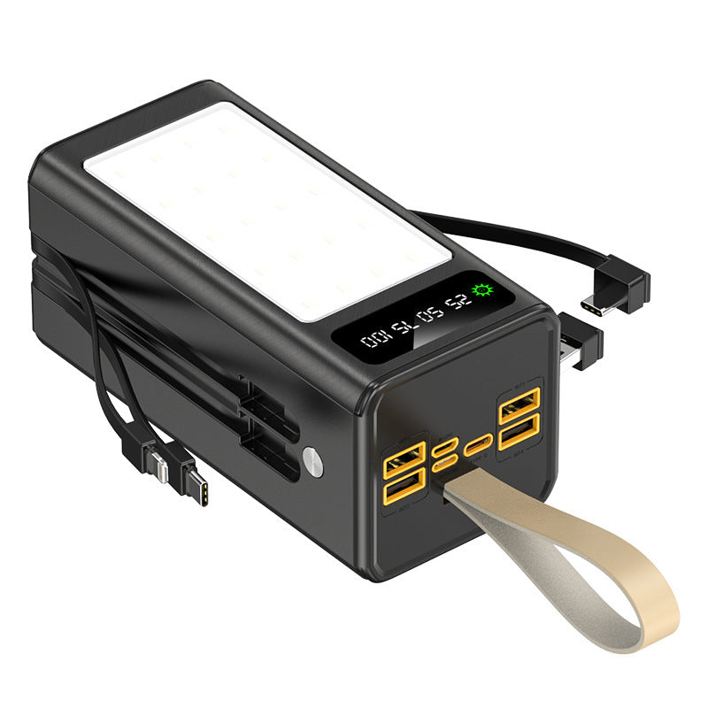 High-tech power bank with integrated LED lighting and multifunctional cable system Kalsten