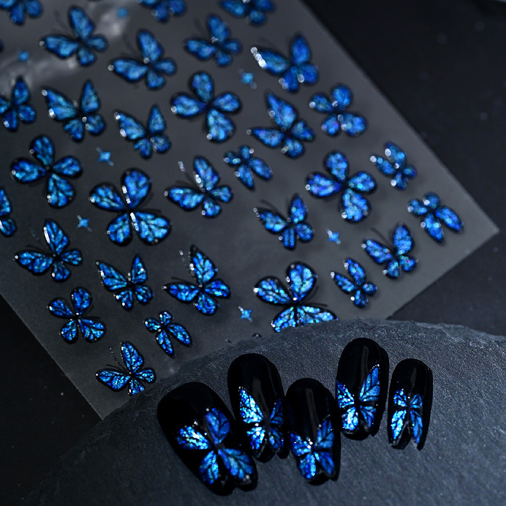 Glittering Butterfly Nail Art Stickers