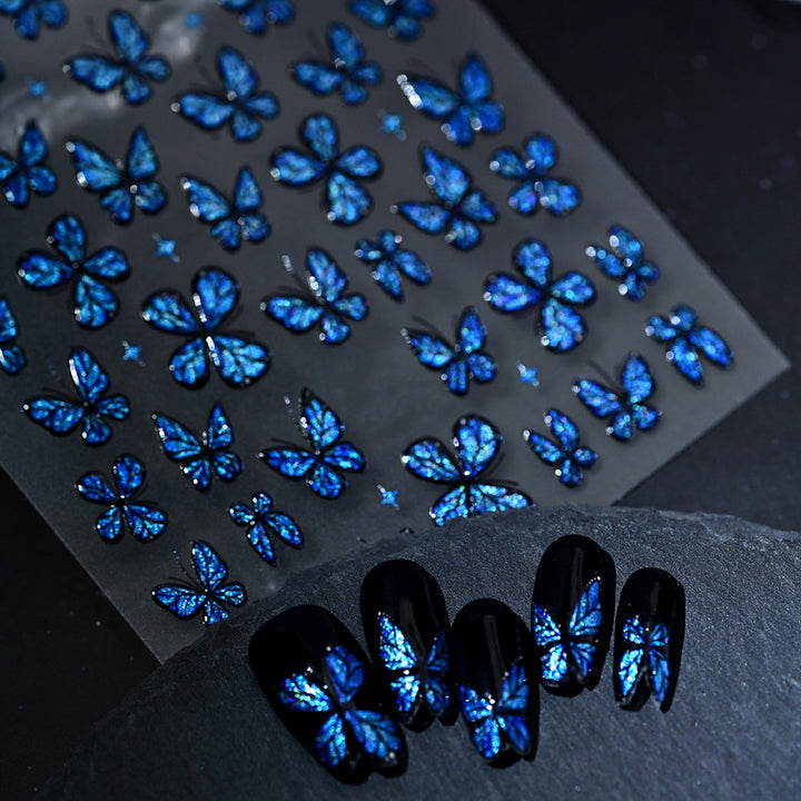 Glittering Butterfly Nail Art Stickers