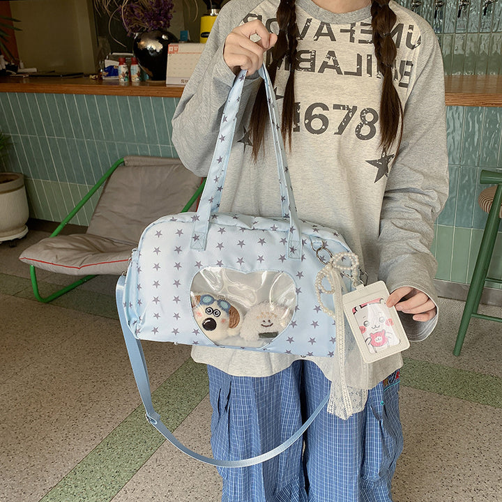Star-Patterned Multi-Functional Handbag