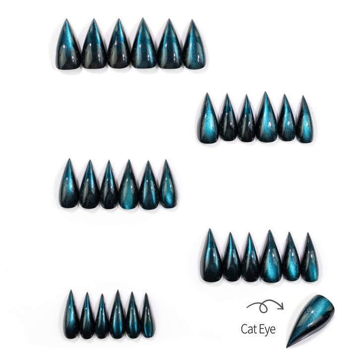 Premium Press-On Nail Set with Teardrop Design