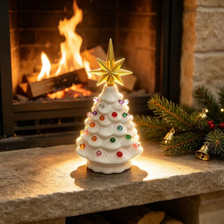 Decorative Ceramic Christmas Tree Figurine Kalsten