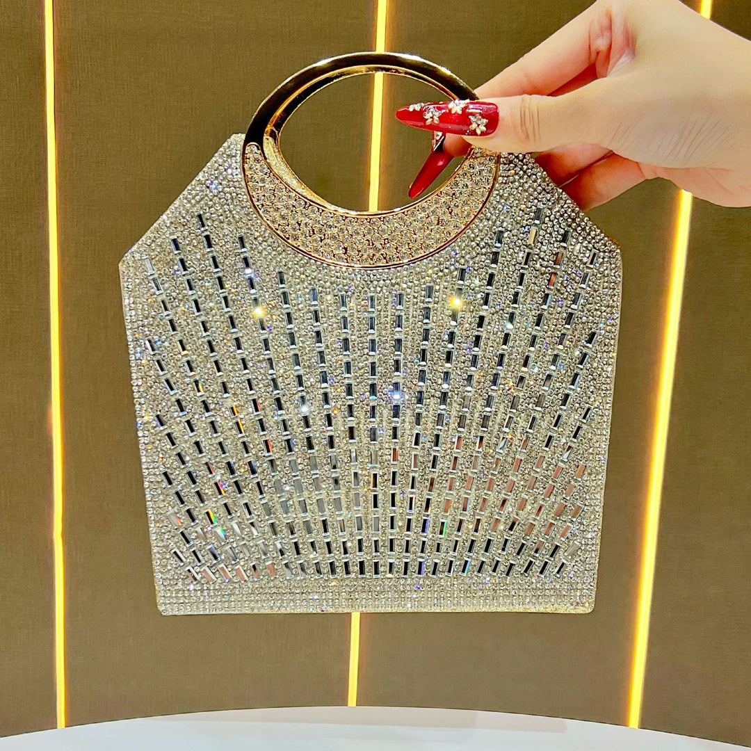 Statement Crystal-Studded Evening Handbag