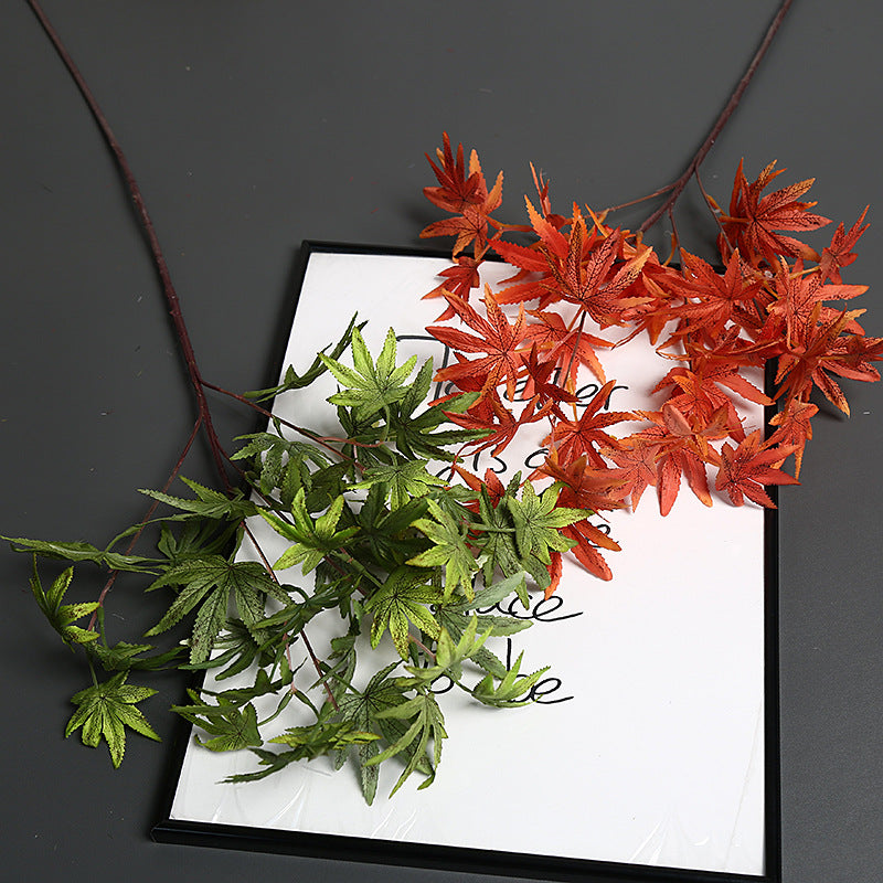 Decorative Faux Maple Leaf Stem for Home Decor