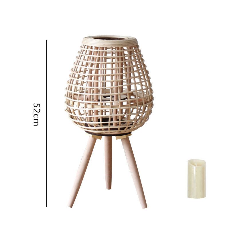 Decorative Rattan Lantern with Carry Handle Kalsten