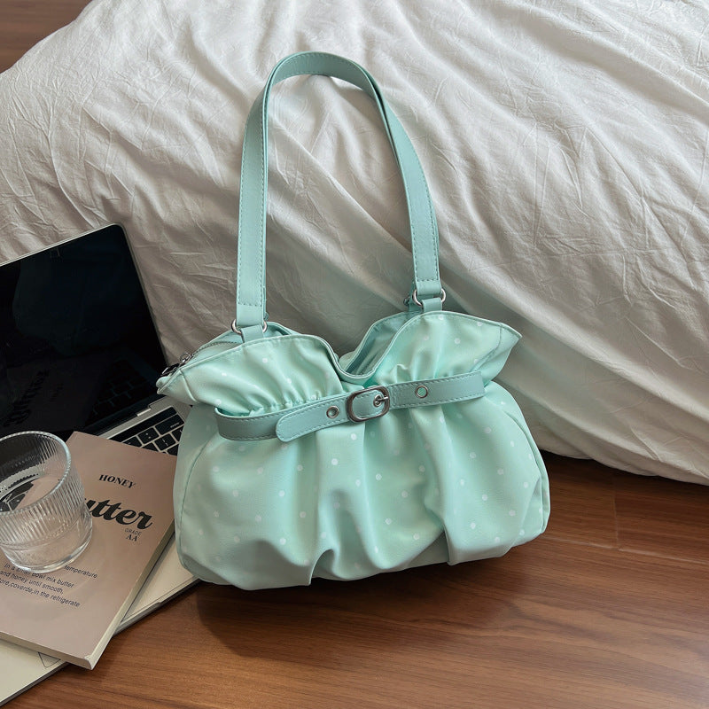 Stylish Soft Fabric Pleated Handbag