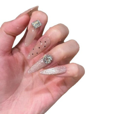 Decorative Rhinestone Acrylic Nail Enhancements Kalsten