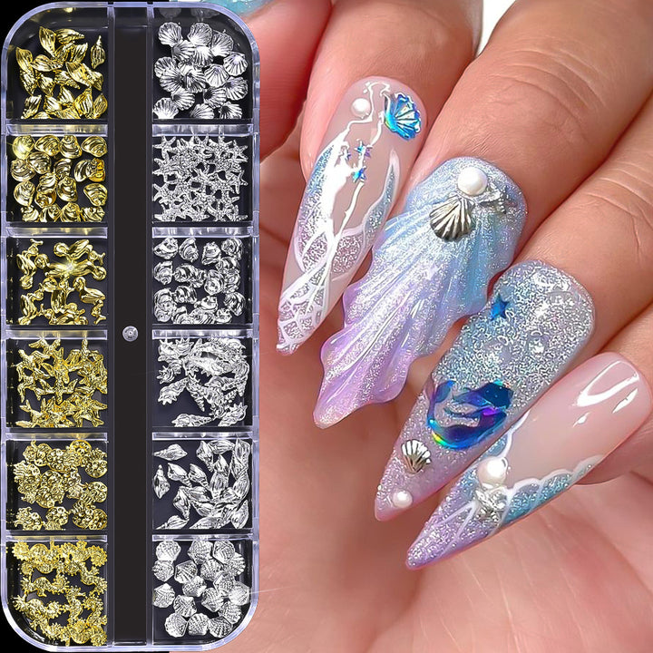 3D Sea-Inspired Nail Art Charms
