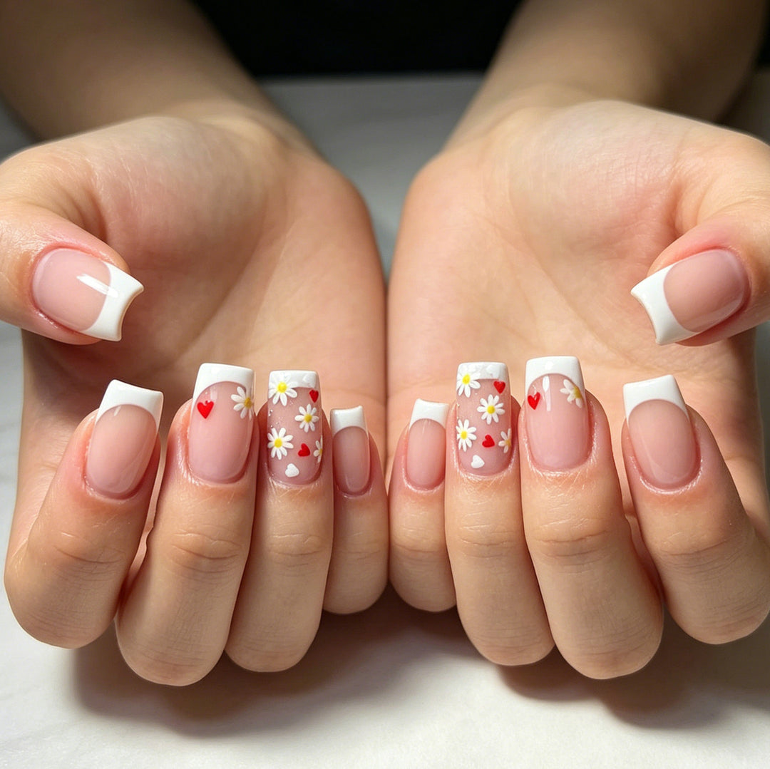 Acrylic Floral Nail Art Enhancements Kalsten