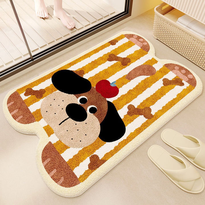 Cartoon Animal-Themed Bath Mat Kalsten