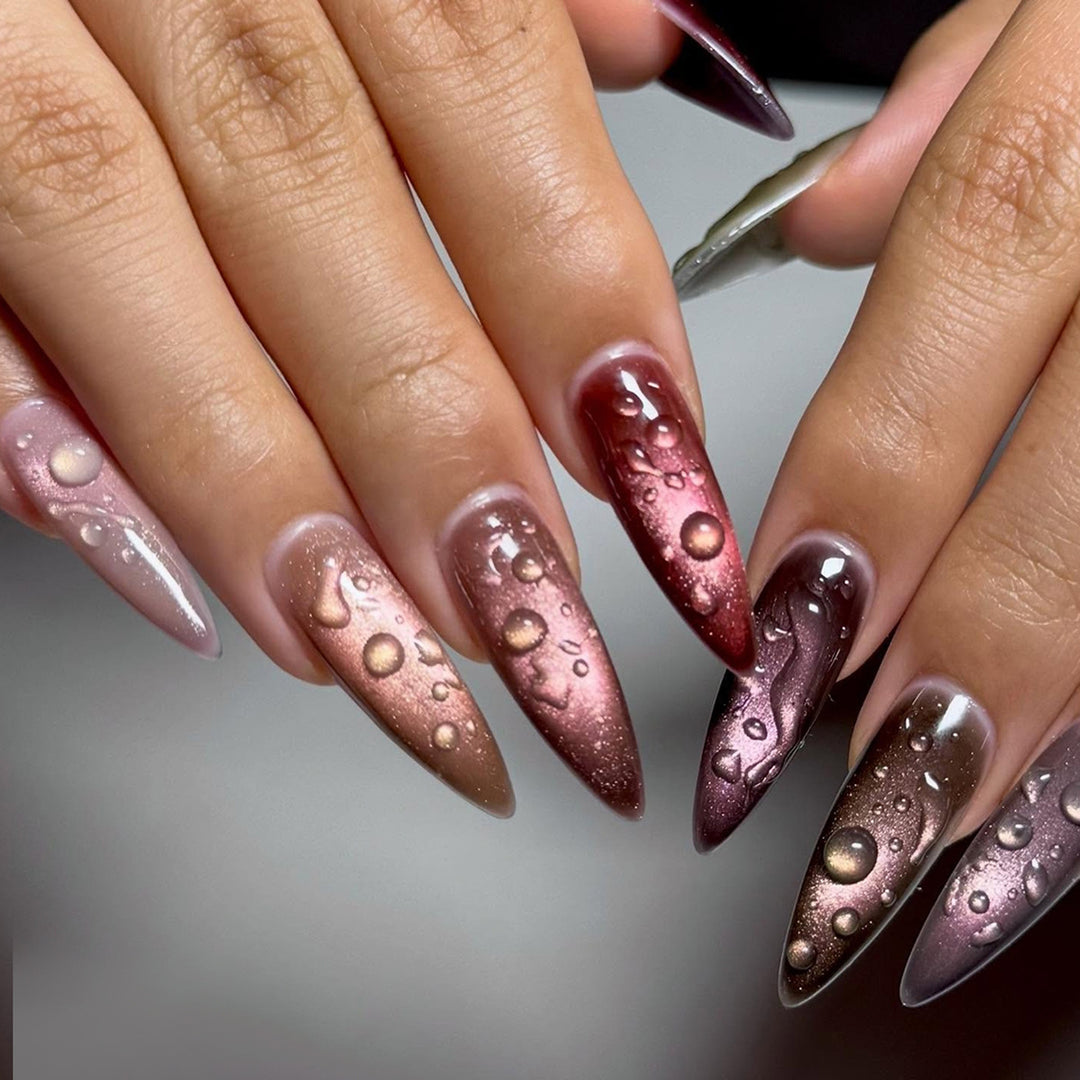 Artificial nails with trendy waterfall effect Kalsten
