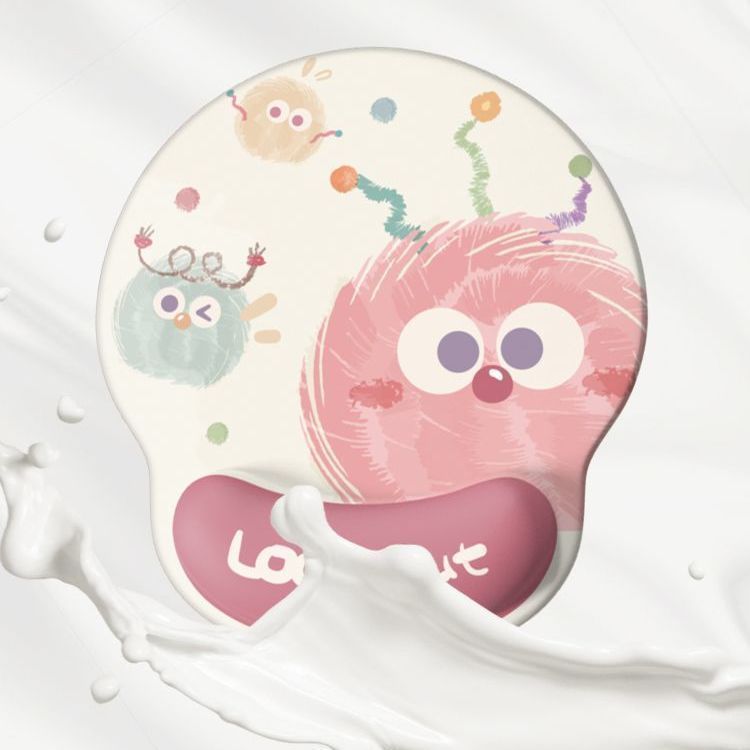 Cute Cartoon Monster-Themed Gaming Mouse Wrist Rest