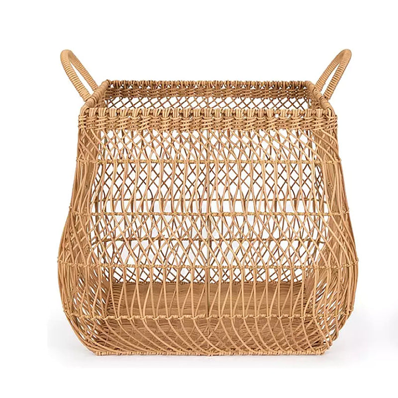 Playful storage basket made of handwoven wicker Kalsten
