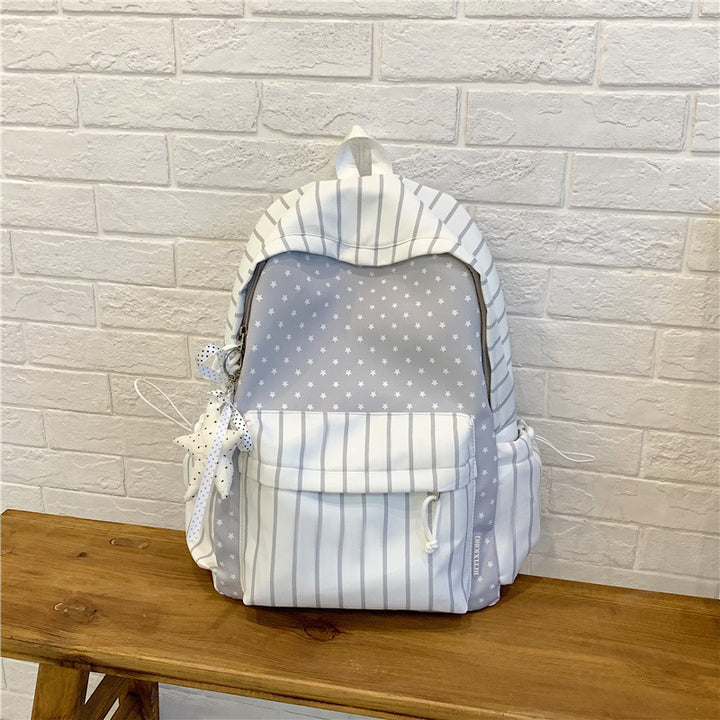 Charming Striped Patterned Backpack Kalsten