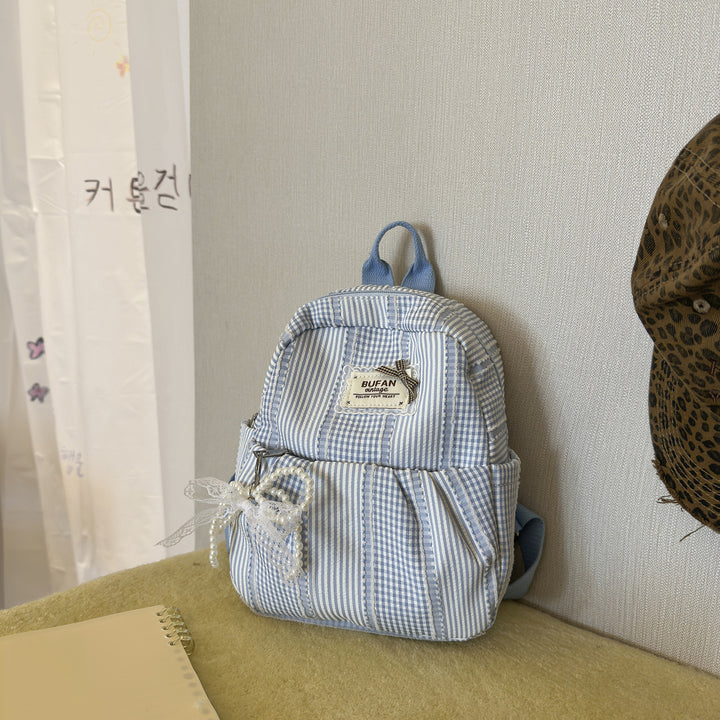 Stylish Small Checked Pattern Backpack Kalsten