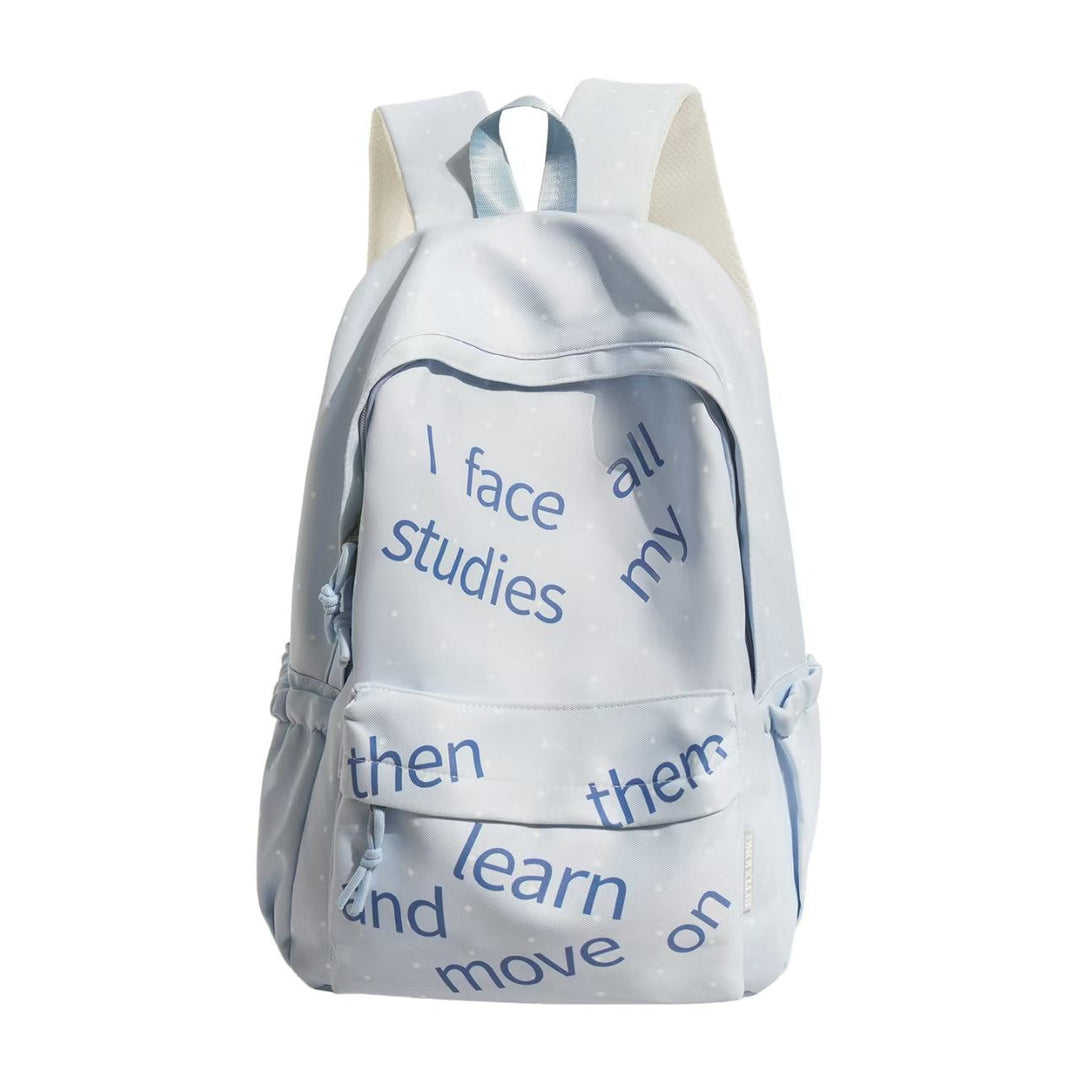 Backpack with Modern Lettering and Stylish Dots Kalsten