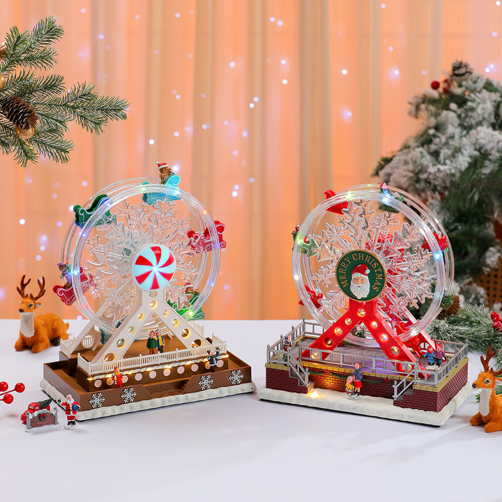 Illuminated Snowflake Ferris Wheel Decoration Kalsten