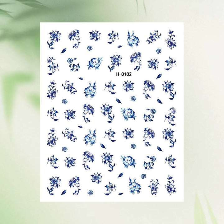 Floral Nail Art Sticker Sheet