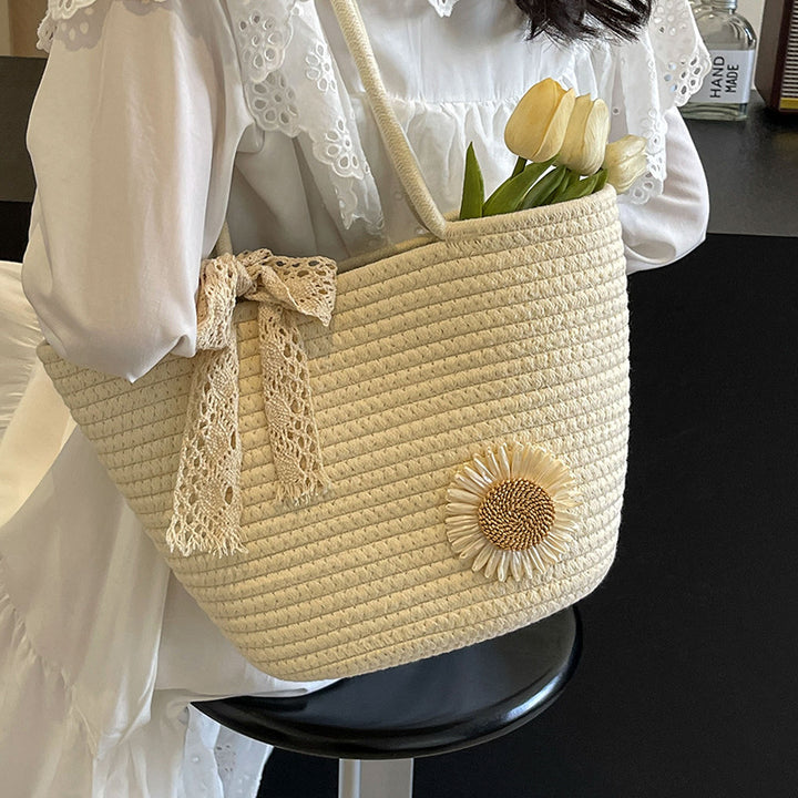 Handcrafted Decorative Straw Tote Bag