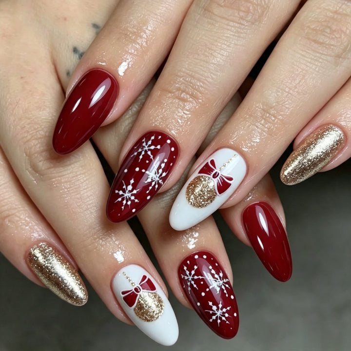 Artificial Nails in Festive Christmas Design Kalsten 1787298788