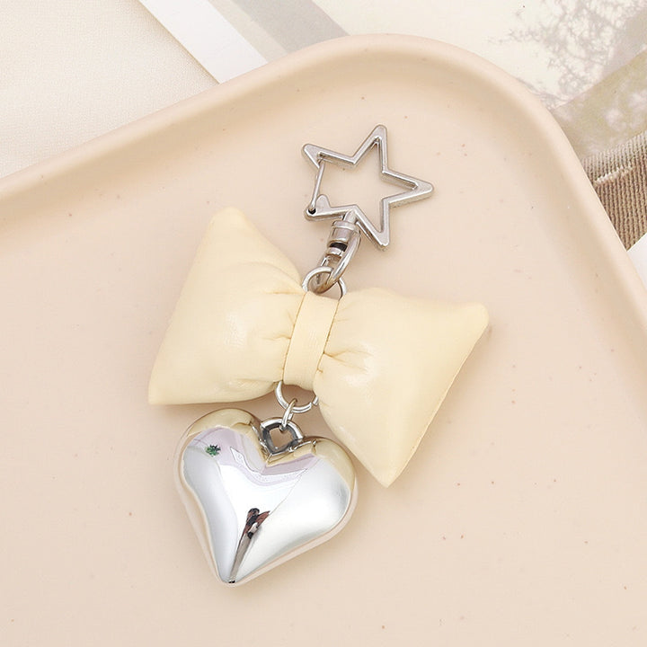 Cute Bow and Heart Keychain kalsten