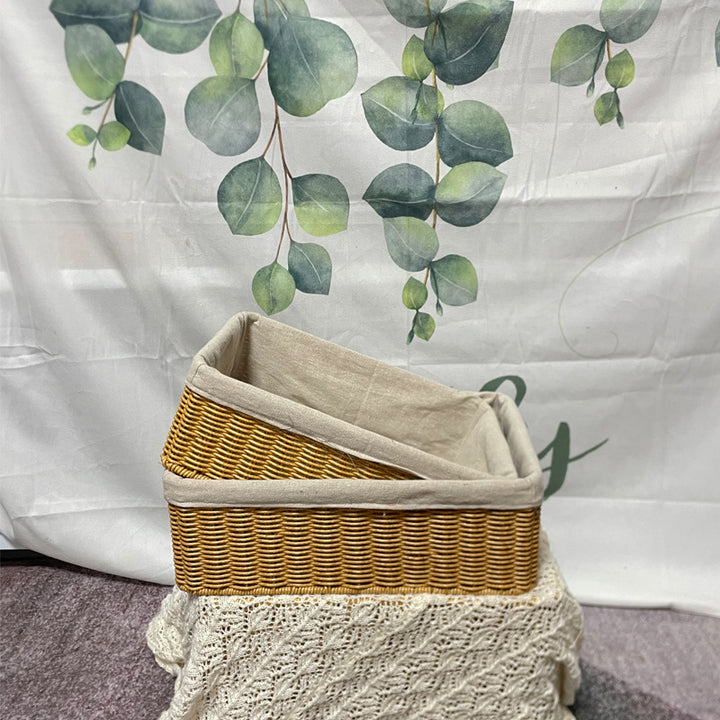 Handcrafted Rectangular Storage Basket Kalsten