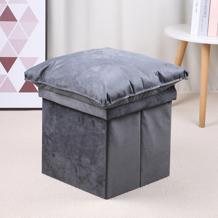 Plush Square Storage Stool Kalsten
