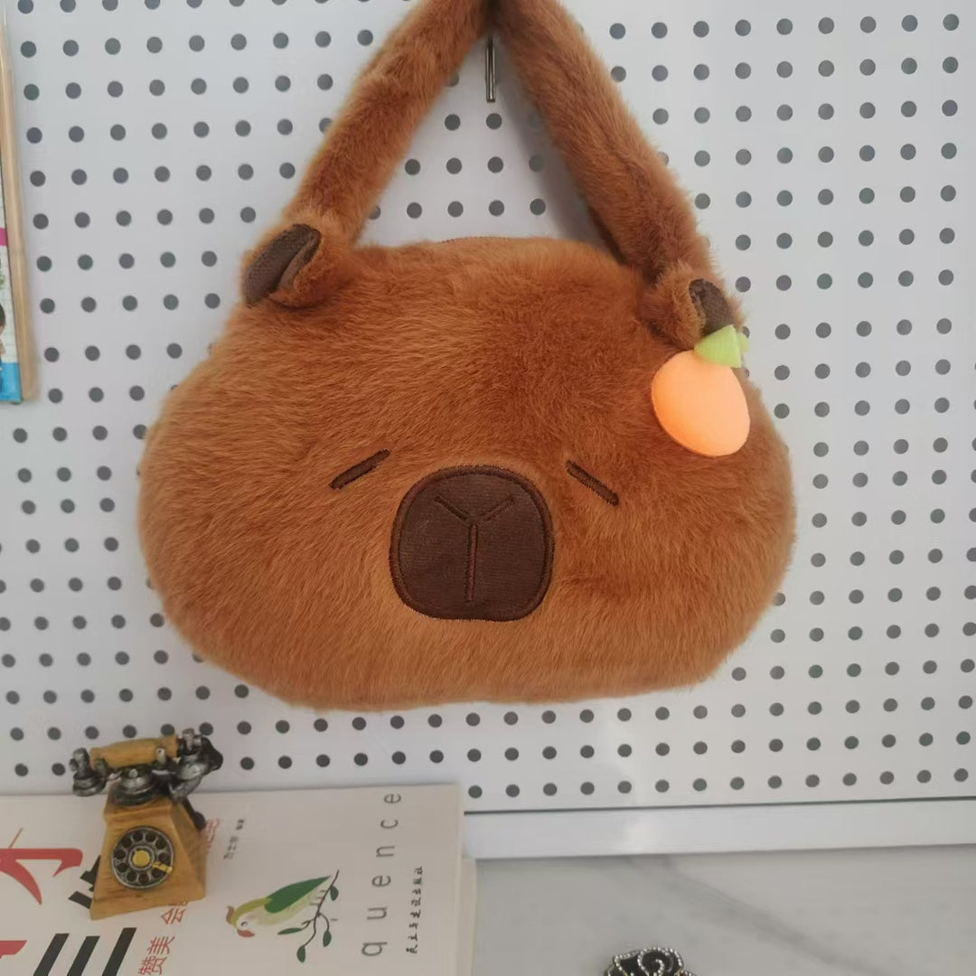 Plush Shoulder Bag with Cute Animal Motif Kalsten