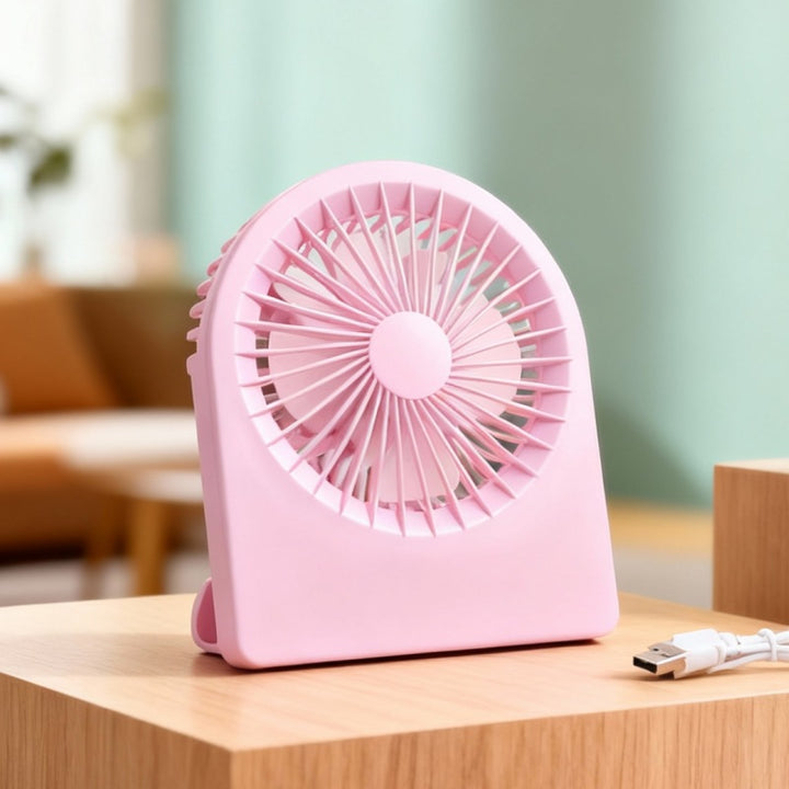 Women's Portable Table Fan with USB Connection and Adjustable Tilt Angle Kalsten