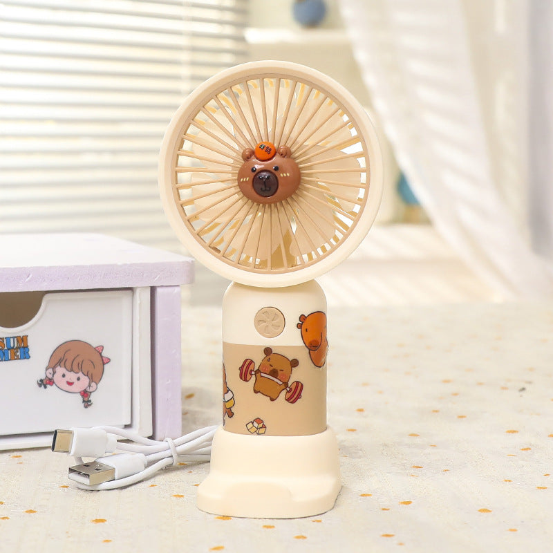 Women's Portable USB Desk Fan with Cute Animal Design Kalsten