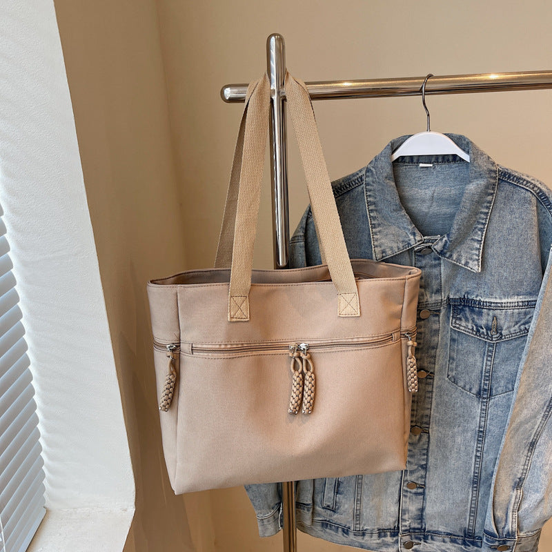 Versatile Zippered Canvas Tote Bag Kalsten