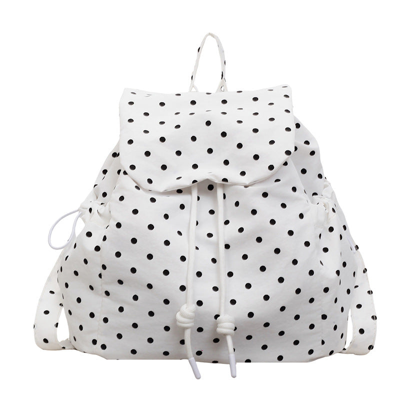 Cute Polka Dot Drawstring Backpack