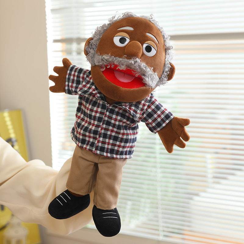 Hand Puppet Plush Boy Character with Movable Mouth and Soft Fabric Body Kalsten