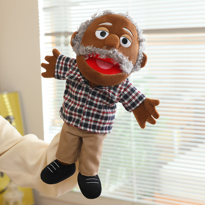 Hand Puppet Plush Boy Character with Movable Mouth and Soft Fabric Body Kalsten