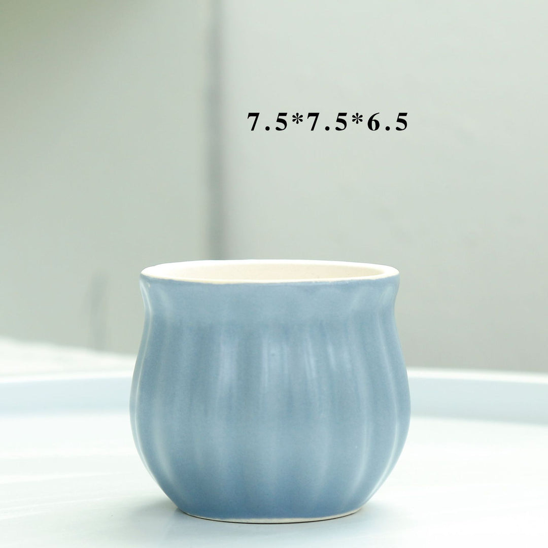 Modern Round Ceramic Planter Kalsten