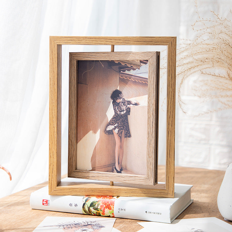 Chic Wooden Photo Display Stand