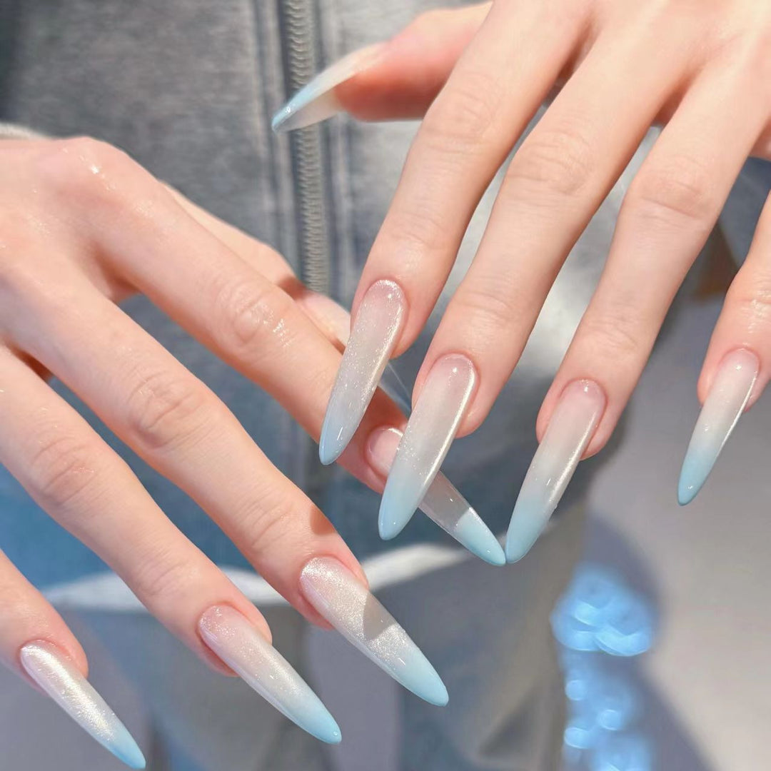 Long Gradient Acrylic Nail Extensions