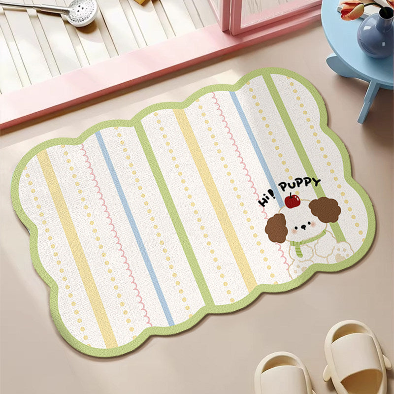 Decorative Cat Themed Bath Mat for Bathrooms