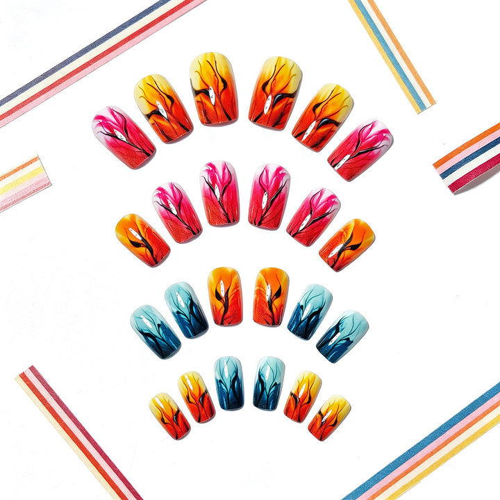 Autumn Leaf-Inspired Nail Art Design Kalsten