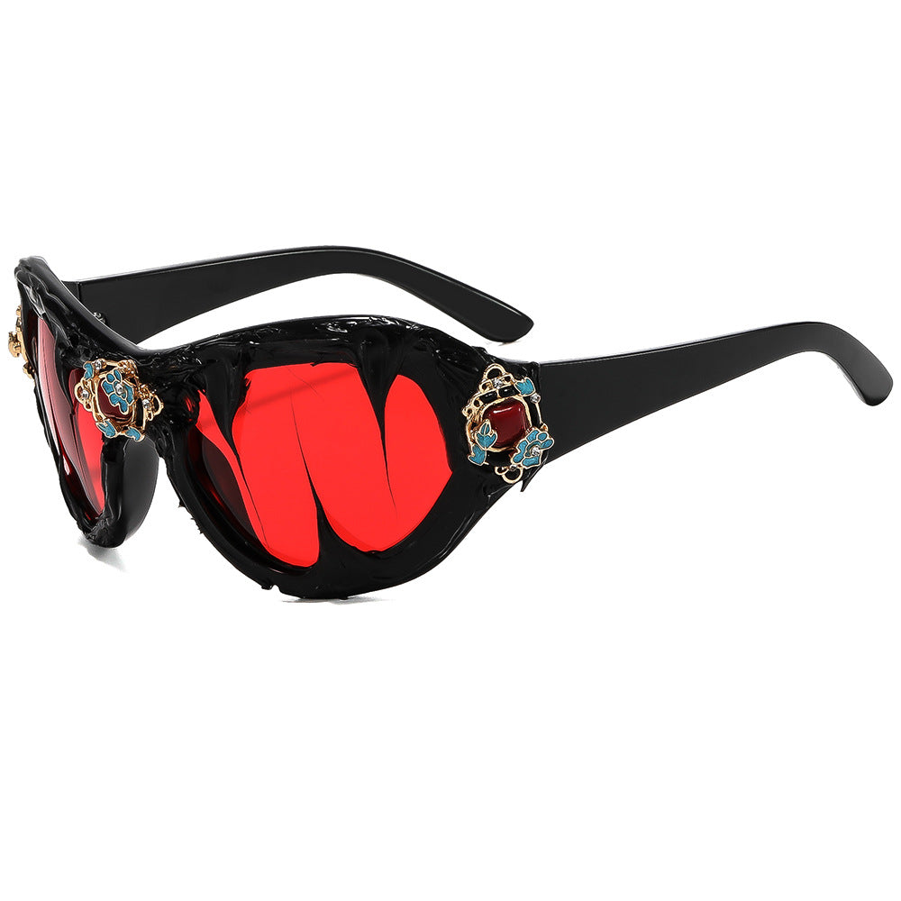 Ladies extravagant sunglasses with floral crystal embellishments Kalsten