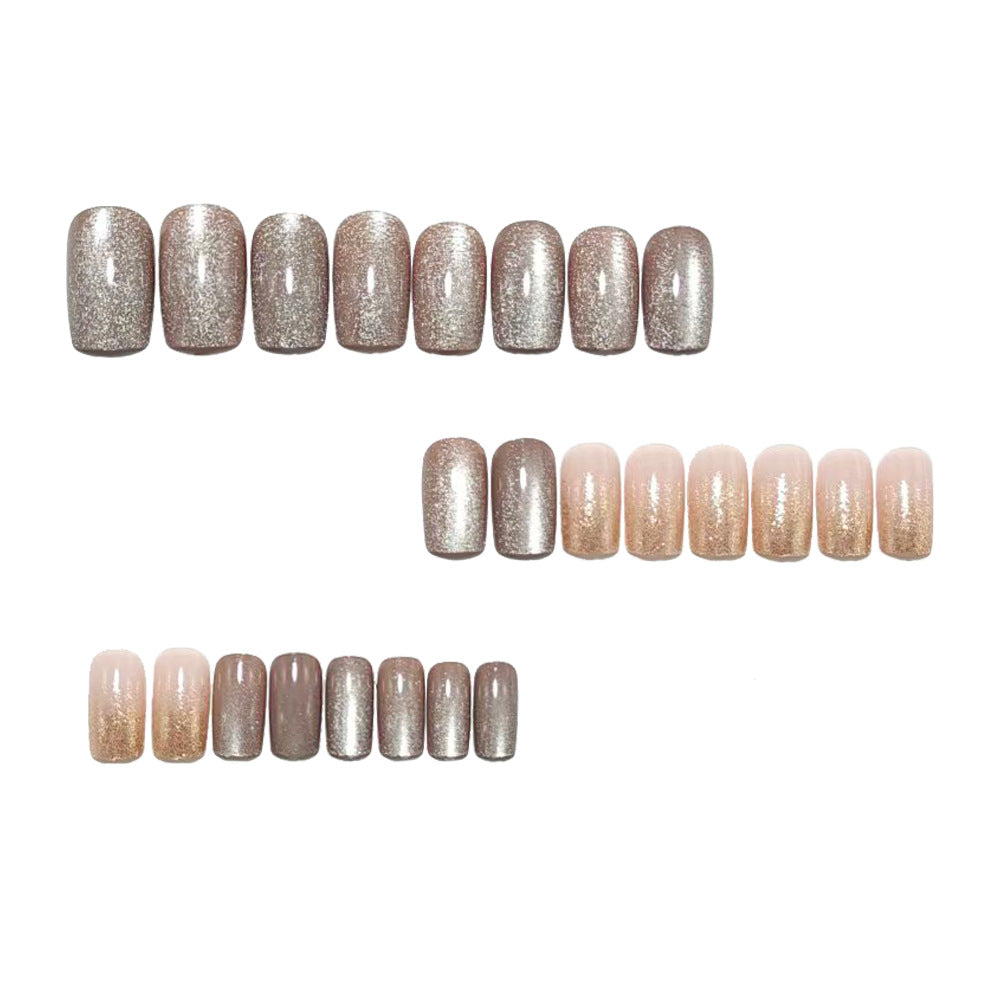 Elegant Artificial Nails with Glitter Accents Kalsten