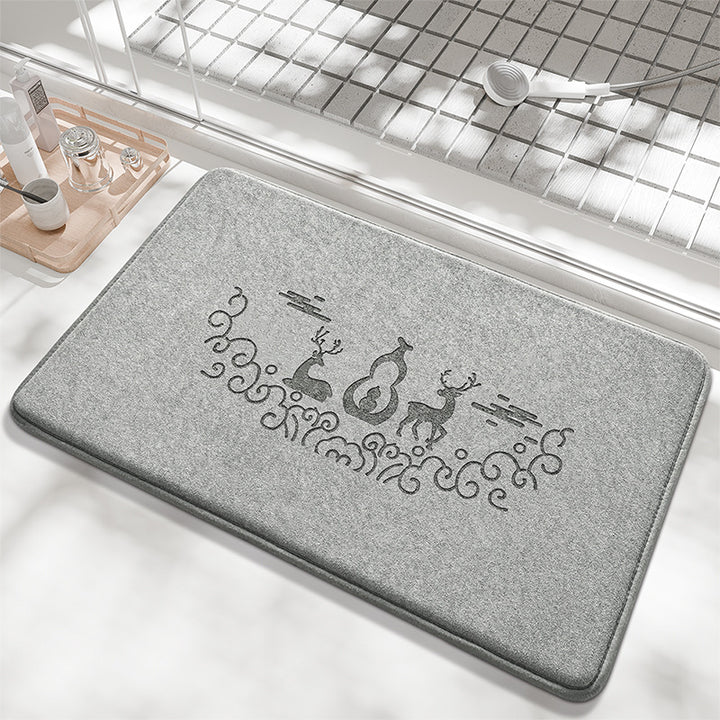 Playful Bunny Design Bath Mat Kalsten