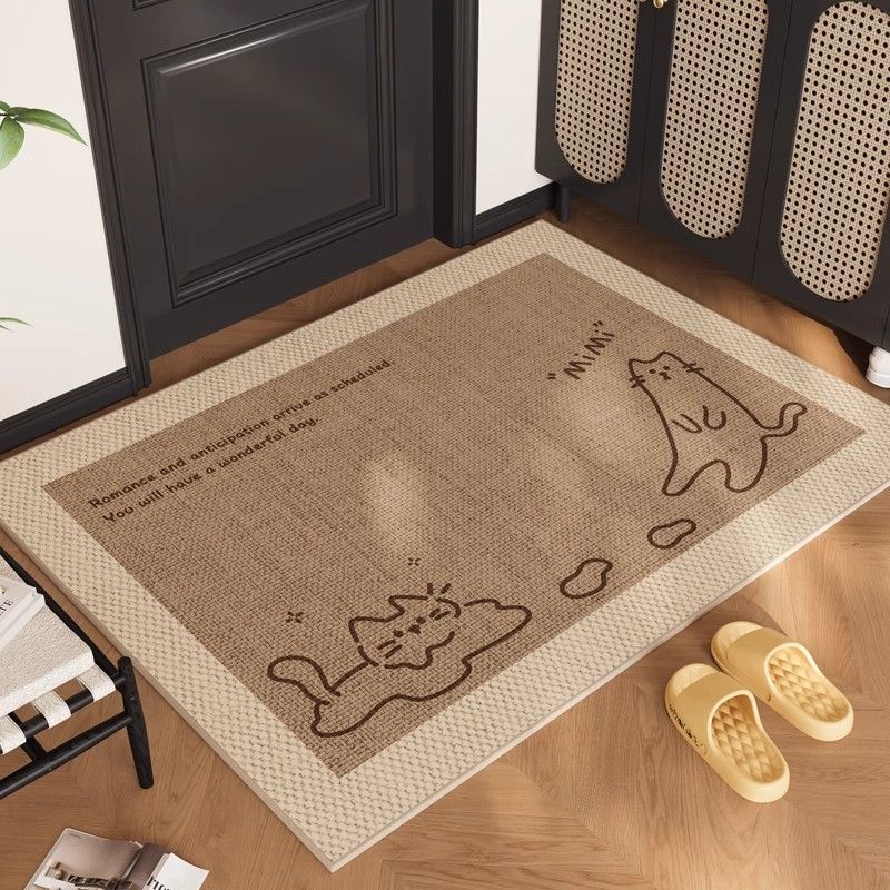 Adorable Cat-Themed Welcome Mat