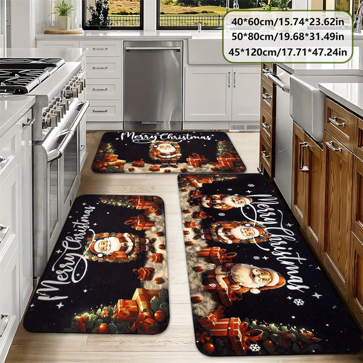 Christmas Tree Pattern Kitchen Mat