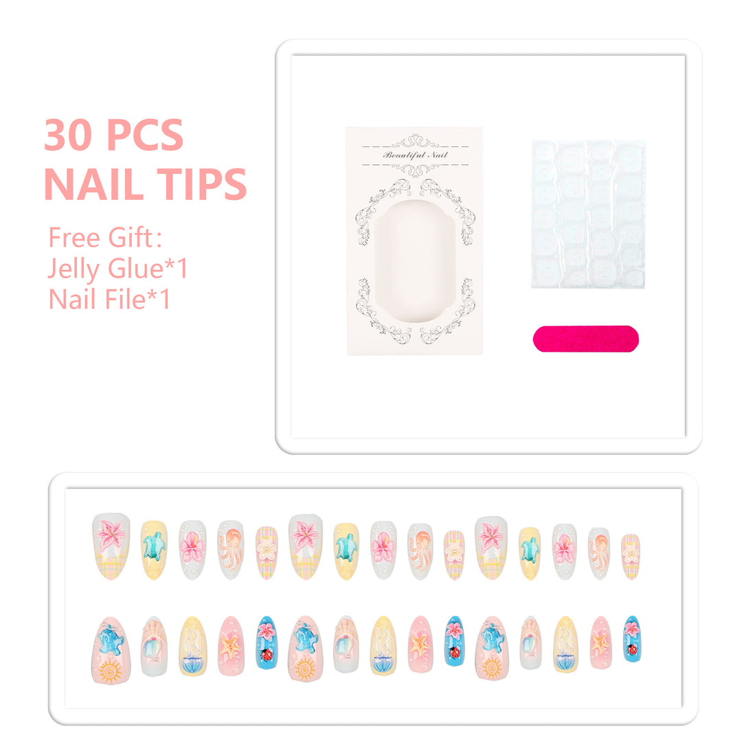 Themed Press-On Nail Art Set
