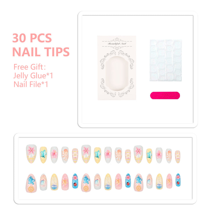 Themed Press-On Nail Art Set