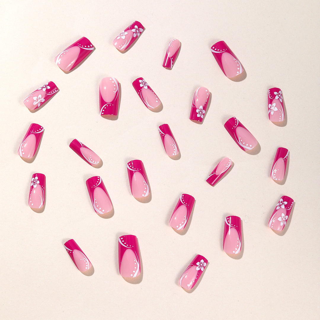 Decorative French Tip Acrylic Nail Art Kalsten