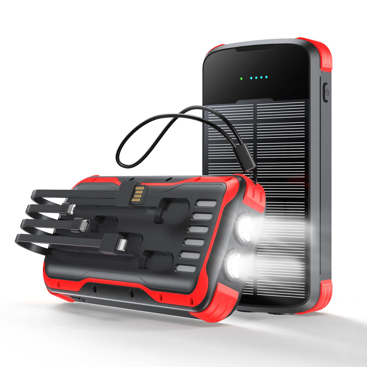 Multifunctional Solar Power Bank with Integrated LED Lamp and Multiple Ports Kalsten