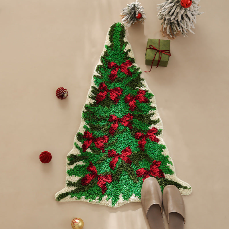 Christmas tree-shaped decorative door and floor rug Kalsten