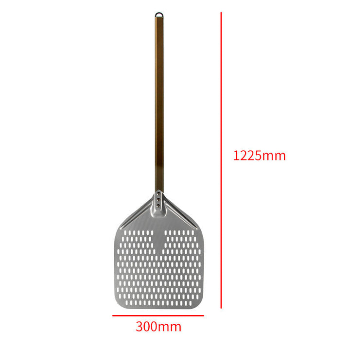 perforated aluminum pizza peel with extra-long ergonomic handle Kalsten